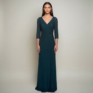 La Femme Deep Teal Beaded Gown ✨ Red Carpet Glam | NWT Size 10